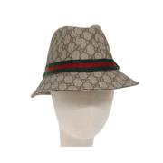 Pre-owned Canvas hats Gucci Vintage , Beige , Dames