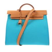 Pre-owned Leather handbags Hermès Vintage , Blue , Dames