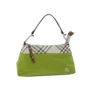 Pre-owned Nylon shoulder-bags Burberry Vintage , Green , Dames