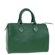 Pre-owned Leather handbags Louis Vuitton Vintage , Green , Dames