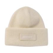 Witte Winter Wolmix Beanie Jacquemus , Beige , Unisex