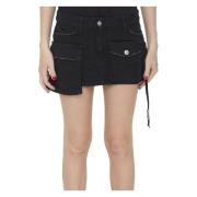 Zwarte Katoenen Fay Mini Rok The Attico , Black , Dames