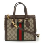 Pre-owned Canvas gucci-bags Gucci Vintage , Beige , Dames