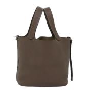 Pre-owned Leather shoulder-bags Hermès Vintage , Brown , Dames