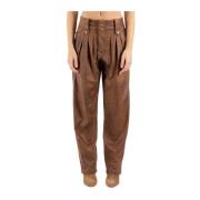 Tapered Cognac Broek Isabel Marant , Brown , Dames