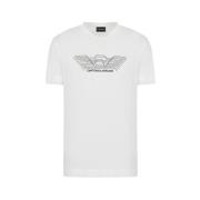 Logo T-shirt voor mannen Armani , White , Heren