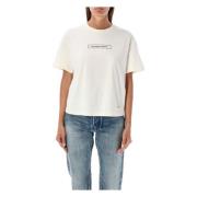 Elegante Dames T-Shirt Tops Emporio Armani , White , Dames