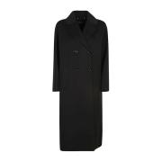 Luxe Zwarte Dubbel-Borstjas Max Mara , Black , Dames