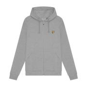 Fleece Hoodie Met Volledige Rits Lyle & Scott , Gray , Heren