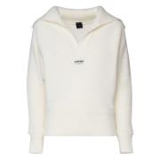 Witte V-hals Gebreide Trui Pinko , White , Dames