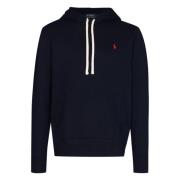 Blauwe Katoenmix Geborduurd Logo Hoodie Ralph Lauren , Blue , Heren