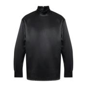 Zijden top met opstaande kraag Dolce & Gabbana , Black , Heren