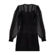 Jurk met kanten afwerking Dolce & Gabbana , Black , Dames