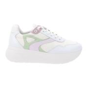 Leren en stoffen damessneakers Nerogiardini , Multicolor , Dames