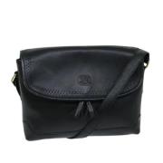 Pre-owned Leather shoulder-bags Burberry Vintage , Black , Dames