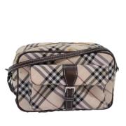 Pre-owned Fabric shoulder-bags Burberry Vintage , Beige , Dames