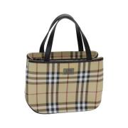 Pre-owned Canvas handbags Burberry Vintage , Beige , Dames