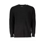 Zwarte Katoenen Shirt met Logo Calvin Klein , Black , Heren