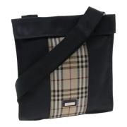 Pre-owned Nylon shoulder-bags Burberry Vintage , Black , Dames