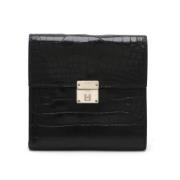 Pre-owned Leather wallets Hermès Vintage , Black , Dames