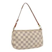 Pre-owned Canvas clutches Louis Vuitton Vintage , White , Dames