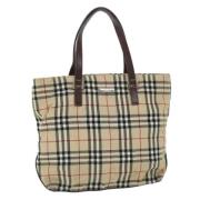 Pre-owned Leather handbags Burberry Vintage , Brown , Dames