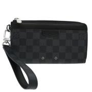 Pre-owned Canvas wallets Louis Vuitton Vintage , Black , Dames