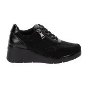 Dames Sneakers van Kunstleer Cinzia Soft , Black , Dames