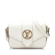 Pre-owned Leather louis-vuitton-bags Louis Vuitton Vintage , White , D...