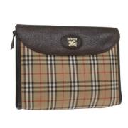 Pre-owned Canvas clutches Burberry Vintage , Brown , Dames