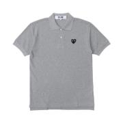 Zwart hart grijs poloshirt Comme des Garçons Play , Gray , Heren