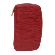 Pre-owned Leather wallets Louis Vuitton Vintage , Red , Dames