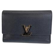 Pre-owned Leather wallets Louis Vuitton Vintage , Black , Dames