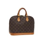 Pre-owned Canvas handbags Louis Vuitton Vintage , Brown , Dames