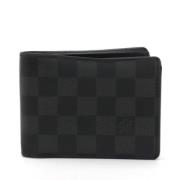 Pre-owned Canvas wallets Louis Vuitton Vintage , Black , Heren