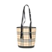 Pre-owned Coated canvas totes Burberry Vintage , Beige , Dames