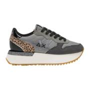 Stargirl Mix Materiaal Sneaker Grijs Sun68 , Gray , Dames