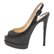 Pre-owned Leather heels Christian Louboutin Pre-owned , Black , Dames