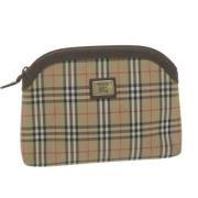 Pre-owned Canvas clutches Burberry Vintage , Beige , Dames