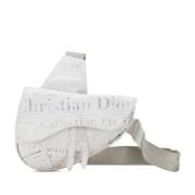 Pre-owned Leather shoulder-bags Dior Vintage , White , Dames