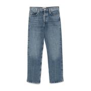 Indigo Blauwe Denim Jeans Agolde , Blue , Dames