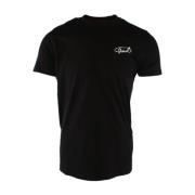 Klassiek Zwart Katoenen T-shirt met Logo Diesel , Black , Heren