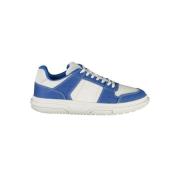 Witte polyester sneakers met veters, contrastdetails, logo Tommy Hilfi...