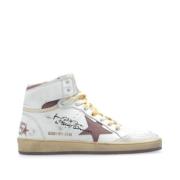 Witte Leren Ster Sneakers Italië Golden Goose , White , Dames