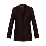 Zak Detail Mouw Top Victoria Beckham , Brown , Dames