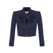 Stijlvolle Jas voor Vrouwen Elisabetta Franchi , Blue , Dames