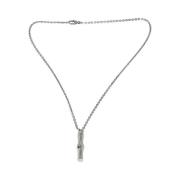 Pre-owned Fabric necklaces Gucci Vintage , Gray , Dames