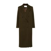 Donker Khaki Oversized Jas Clemence IVY OAK , Green , Dames