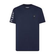 Casual Katoenen T-Shirt Philipp Plein , Blue , Heren