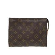 Pre-owned Canvas clutches Louis Vuitton Vintage , Brown , Dames